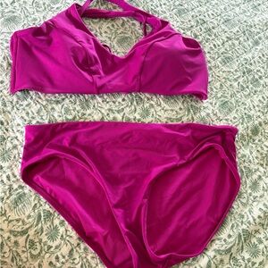 Athleta vibrant pink bikini